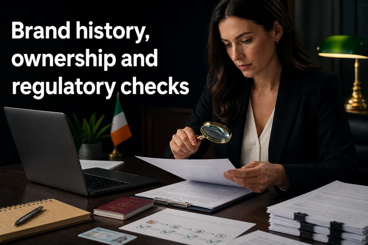 Brand history, ownership and regulatory checks